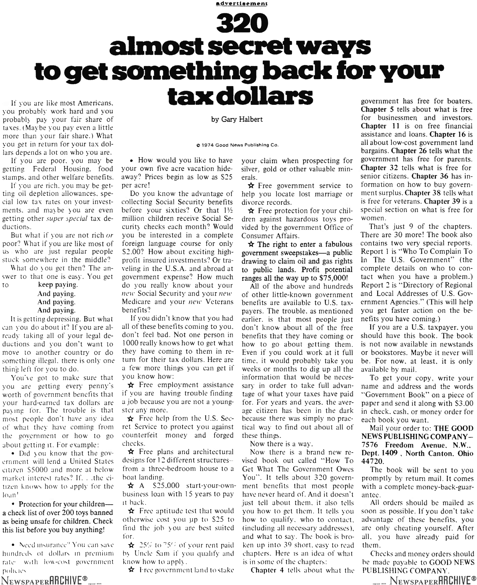 320 Secret Ways Gary Halbert