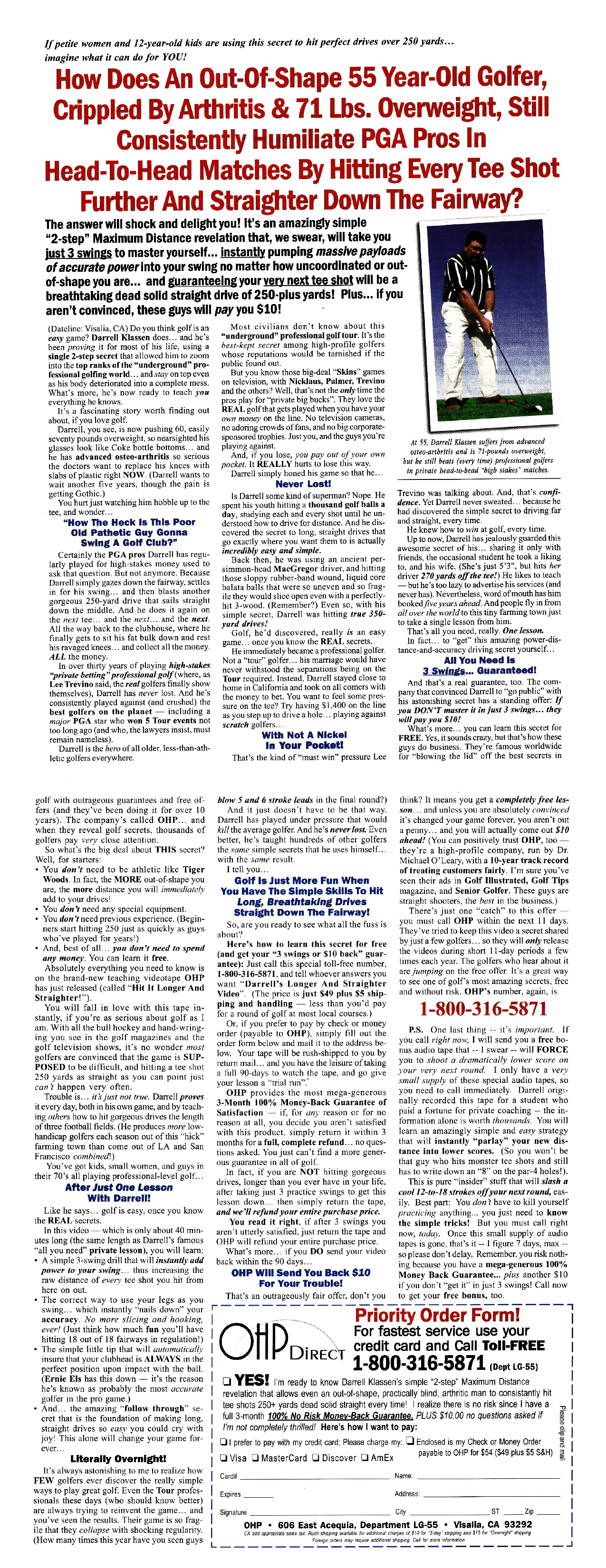 55 Year Old Golfer Ad By John Carlton