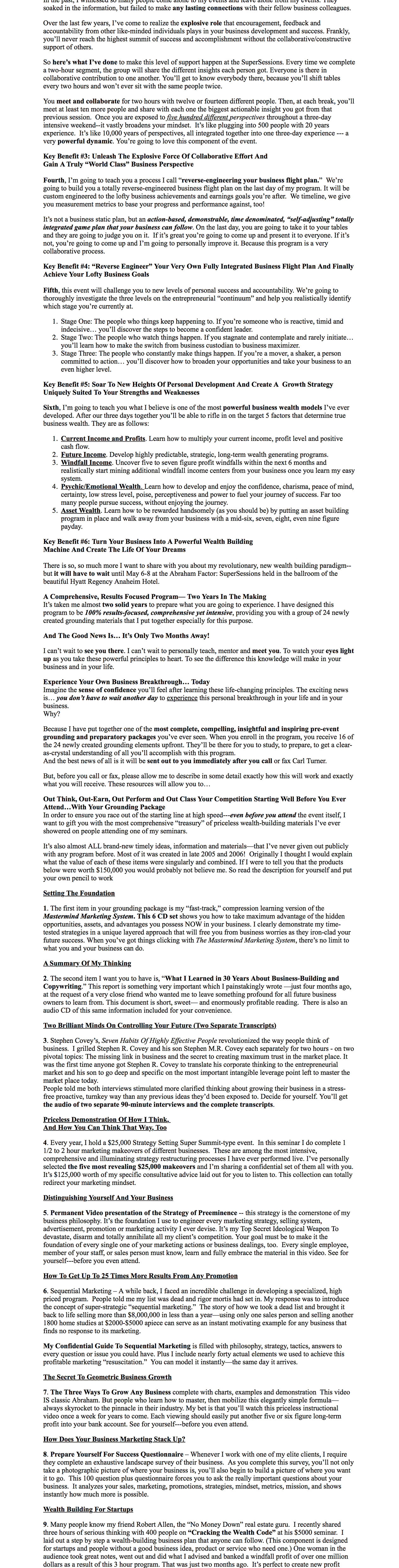 Abraham Factor Sales Letter Jay Abraham