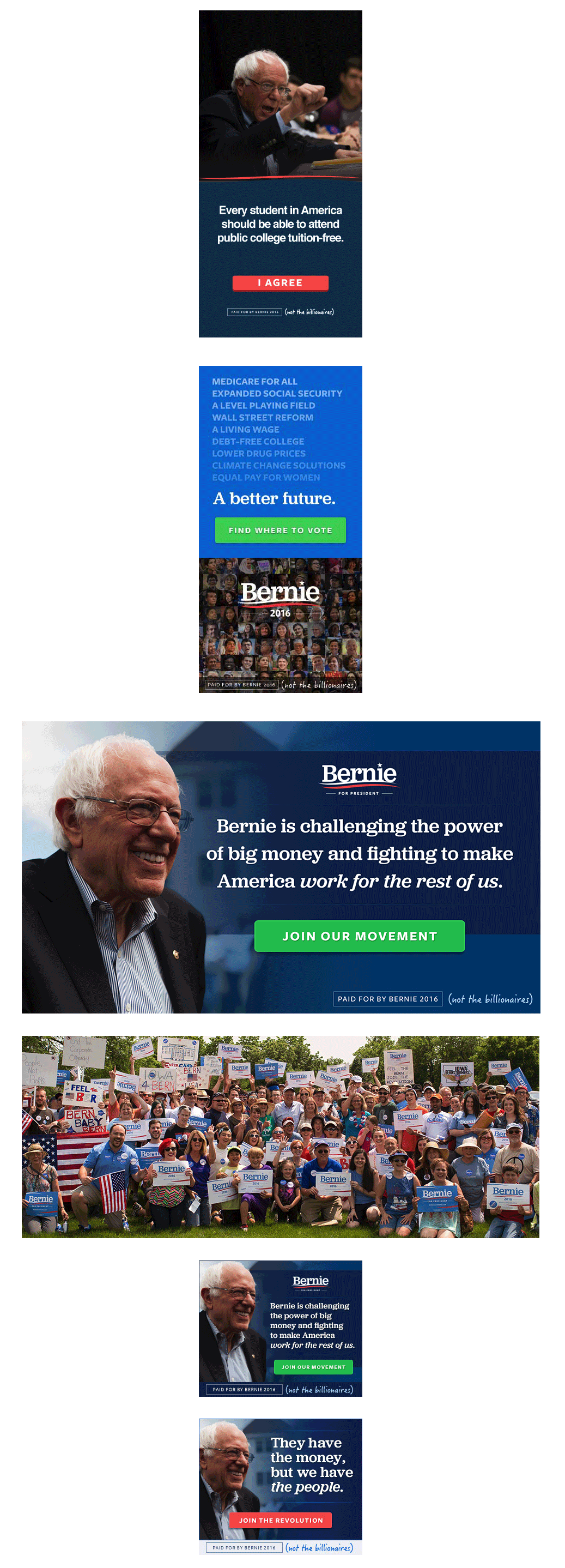 Advertising Bernie Sanders
