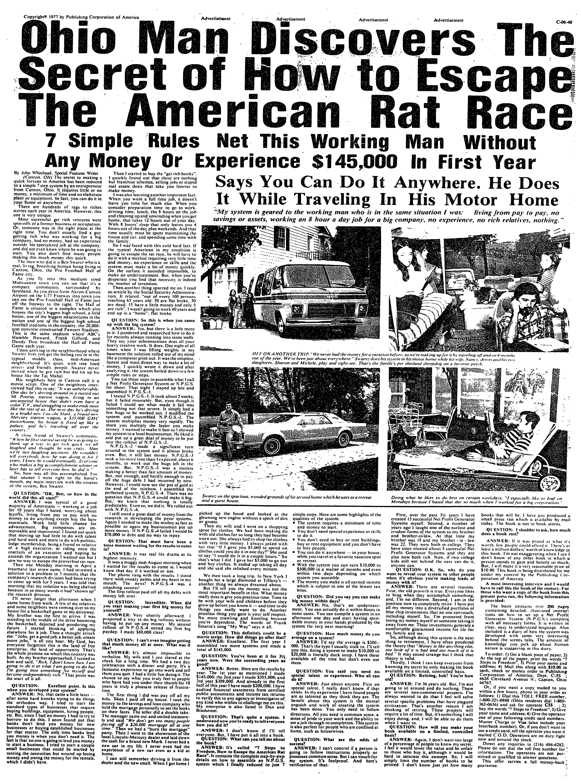 American Rat Race Ad By Ben Suarez