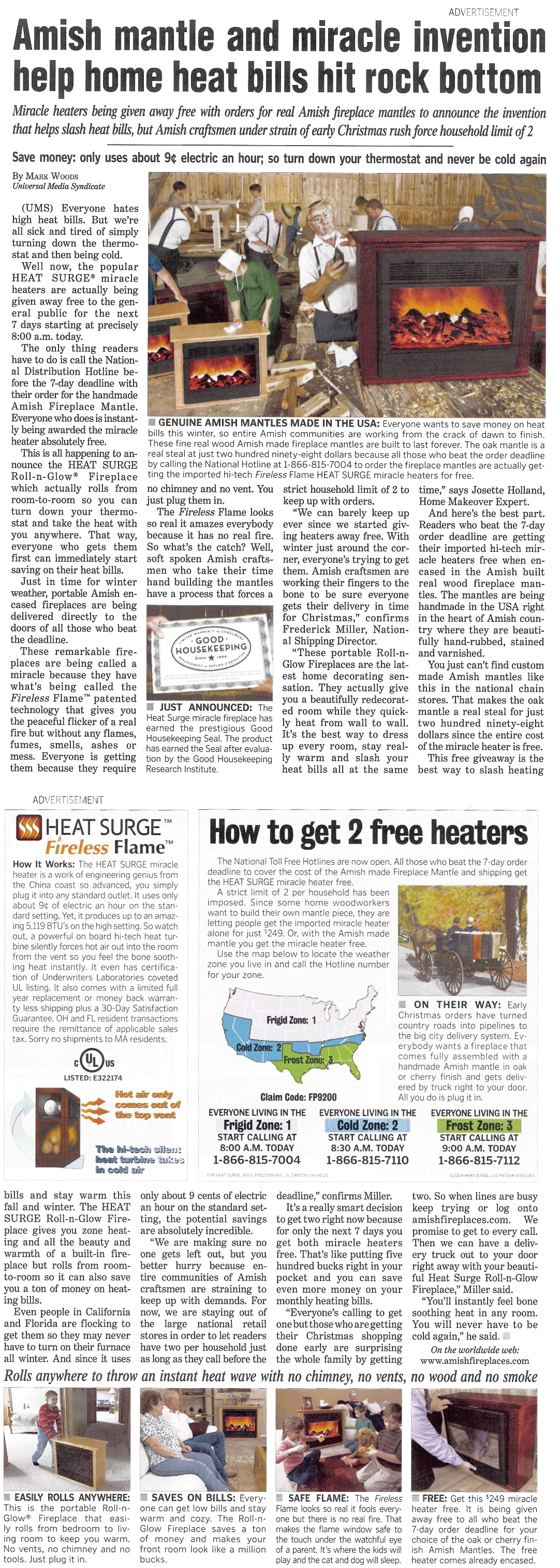 Amish Built Fireplace