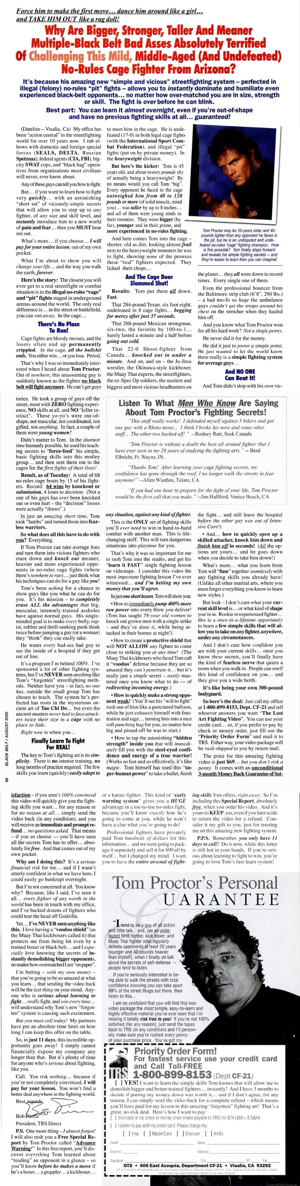 Cage Fighter Ad By John Carlton