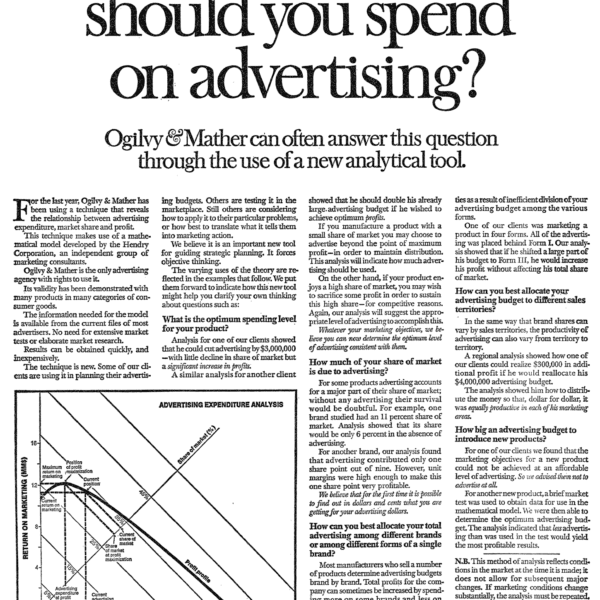 Confessions Of An Advertising Man Ad By David Ogilvy