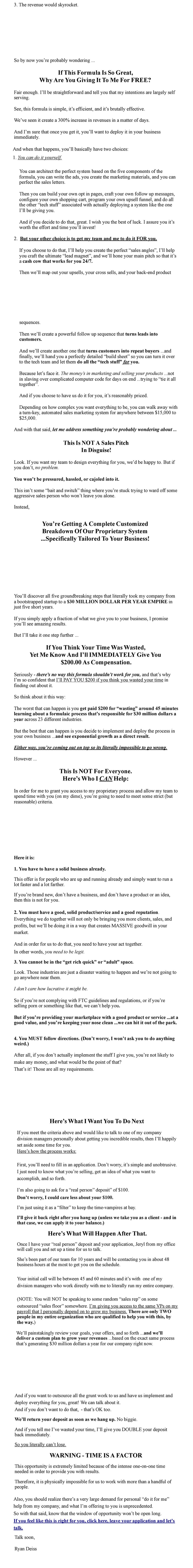 Consulting Salesletter From Ryan Deiss Frank Kern