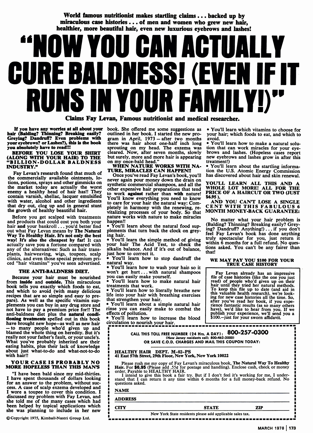 Cure Baldness Gary Halbert