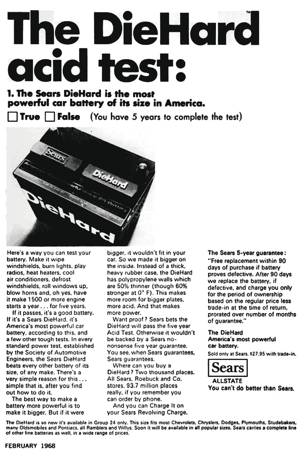 Diehard Ad Sears