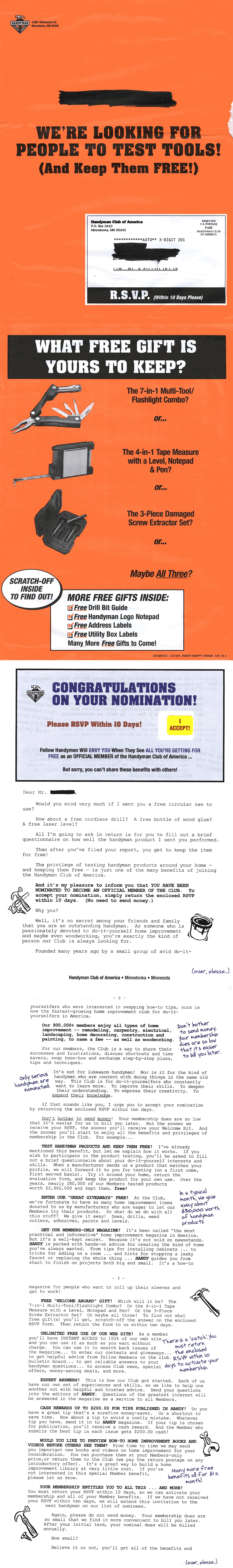 Direct Mail Handyman Club