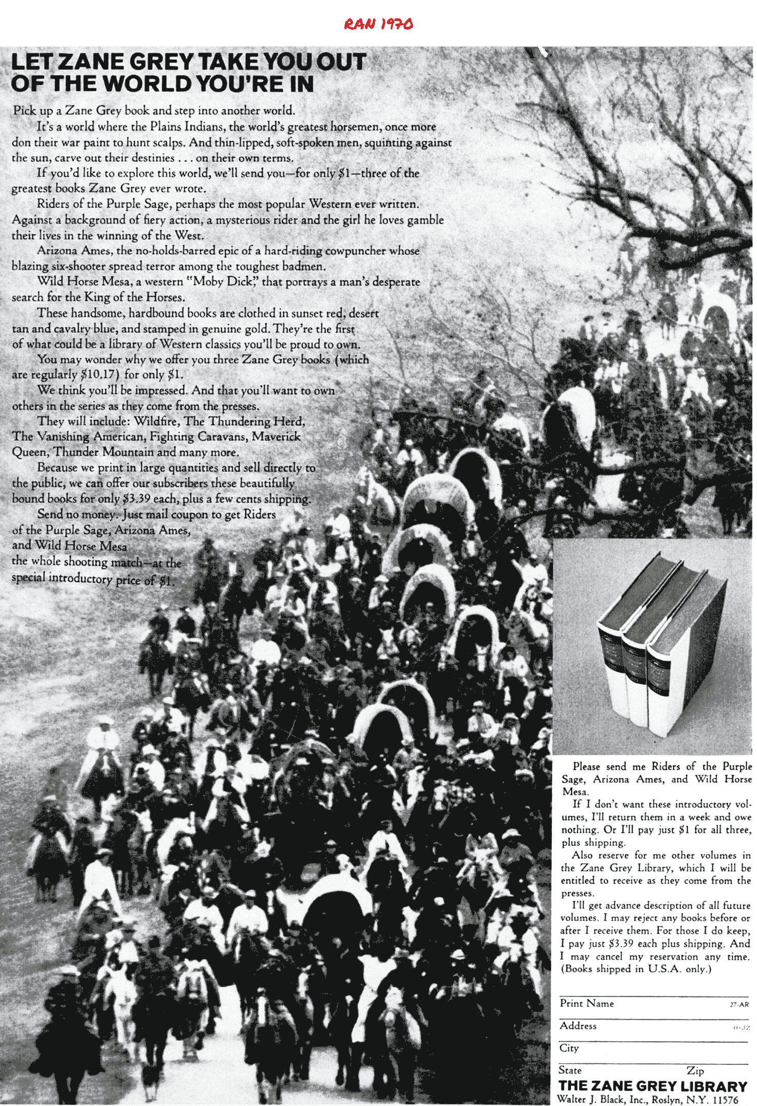 Dollar Book Offer Zane Grey