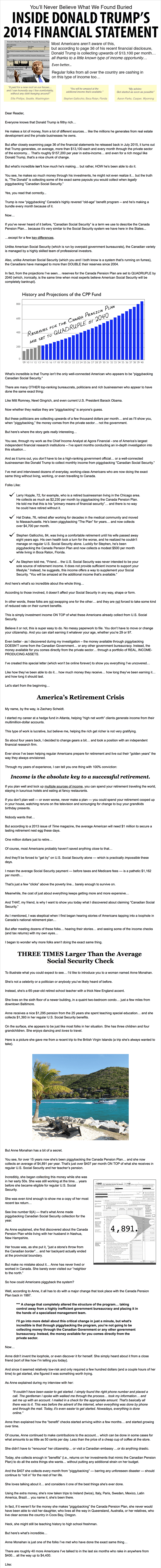 Donald Trump Agora Financial