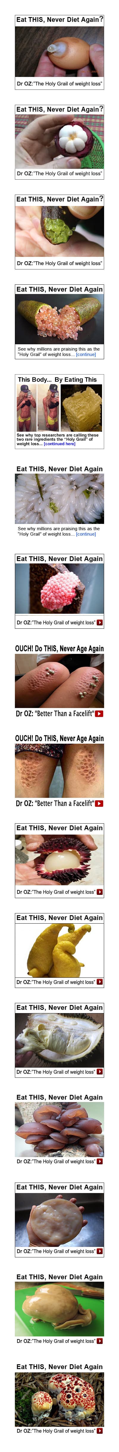 Eat This Never Diet Again Wierd Image Banner Ads