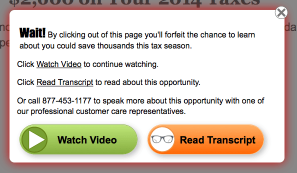 Exit Pop Up From Agora