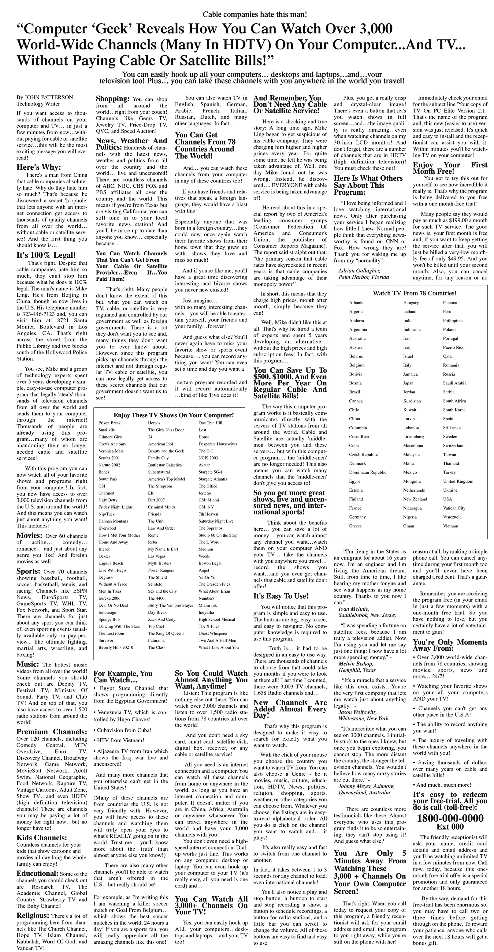 Free Computer Tv Ad Gary Halbert