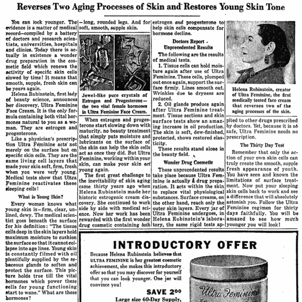 Helena Rubinstein Front Page Advertorial David Ogilvy