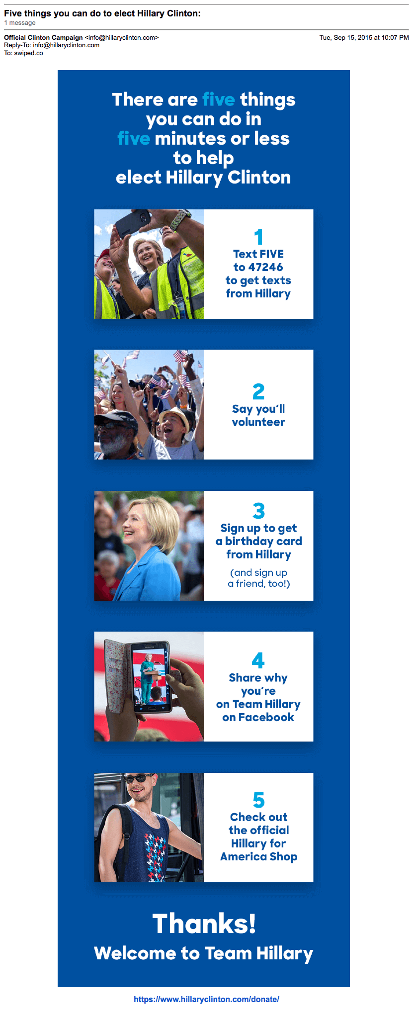 Hillaryclinton Email Marketing