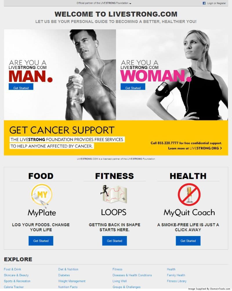 Homepage From Livestrong