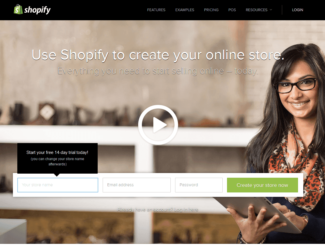Landing Page From Shopify