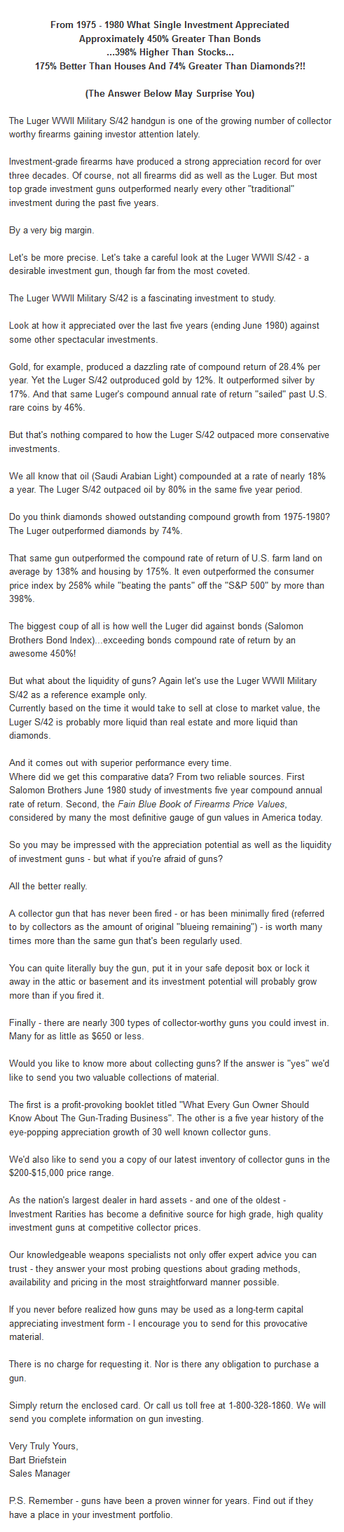 Luger Handgun From Jay Abraham