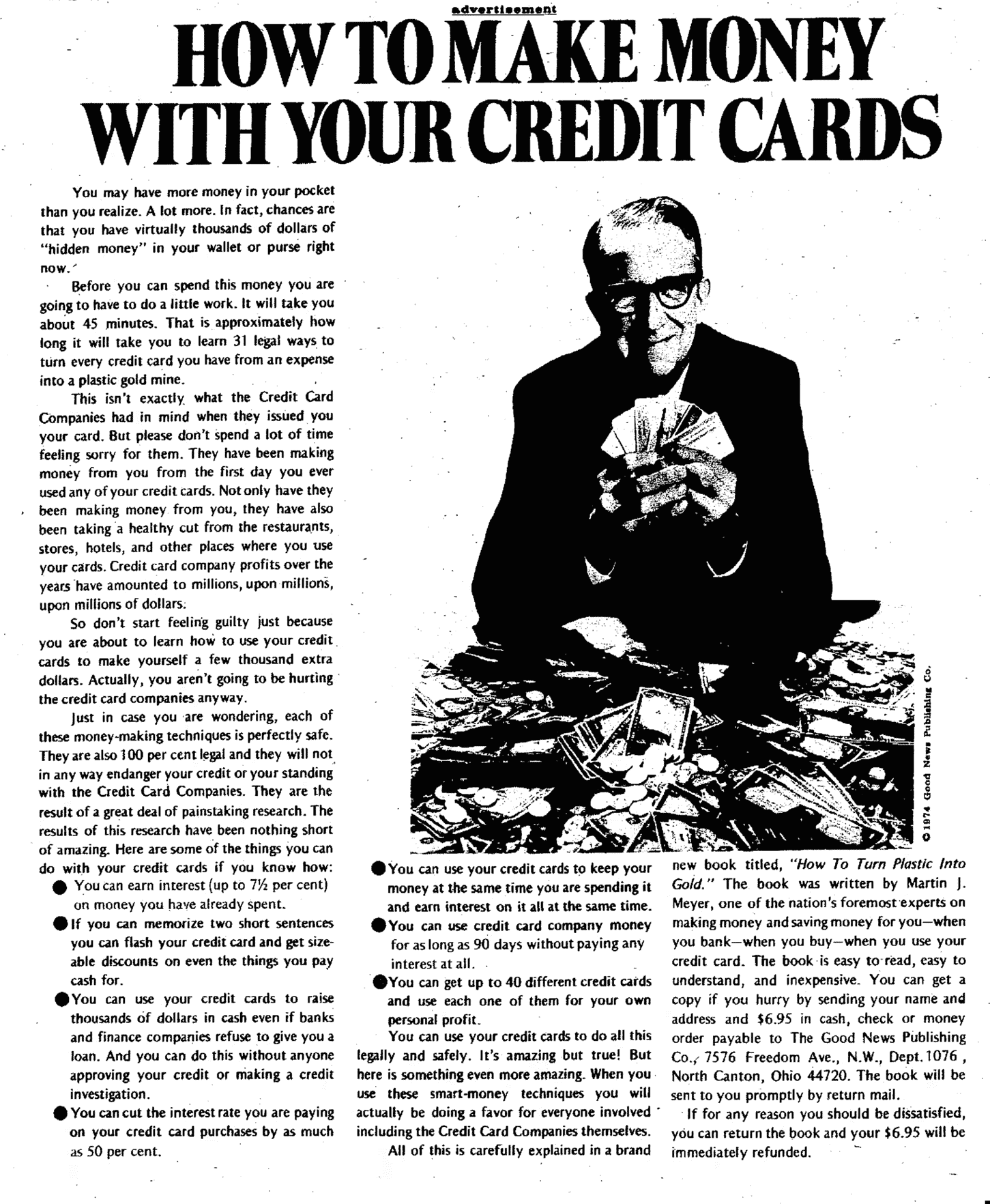 Make Money With Your Credit Cards Ad By Gary Halbert
