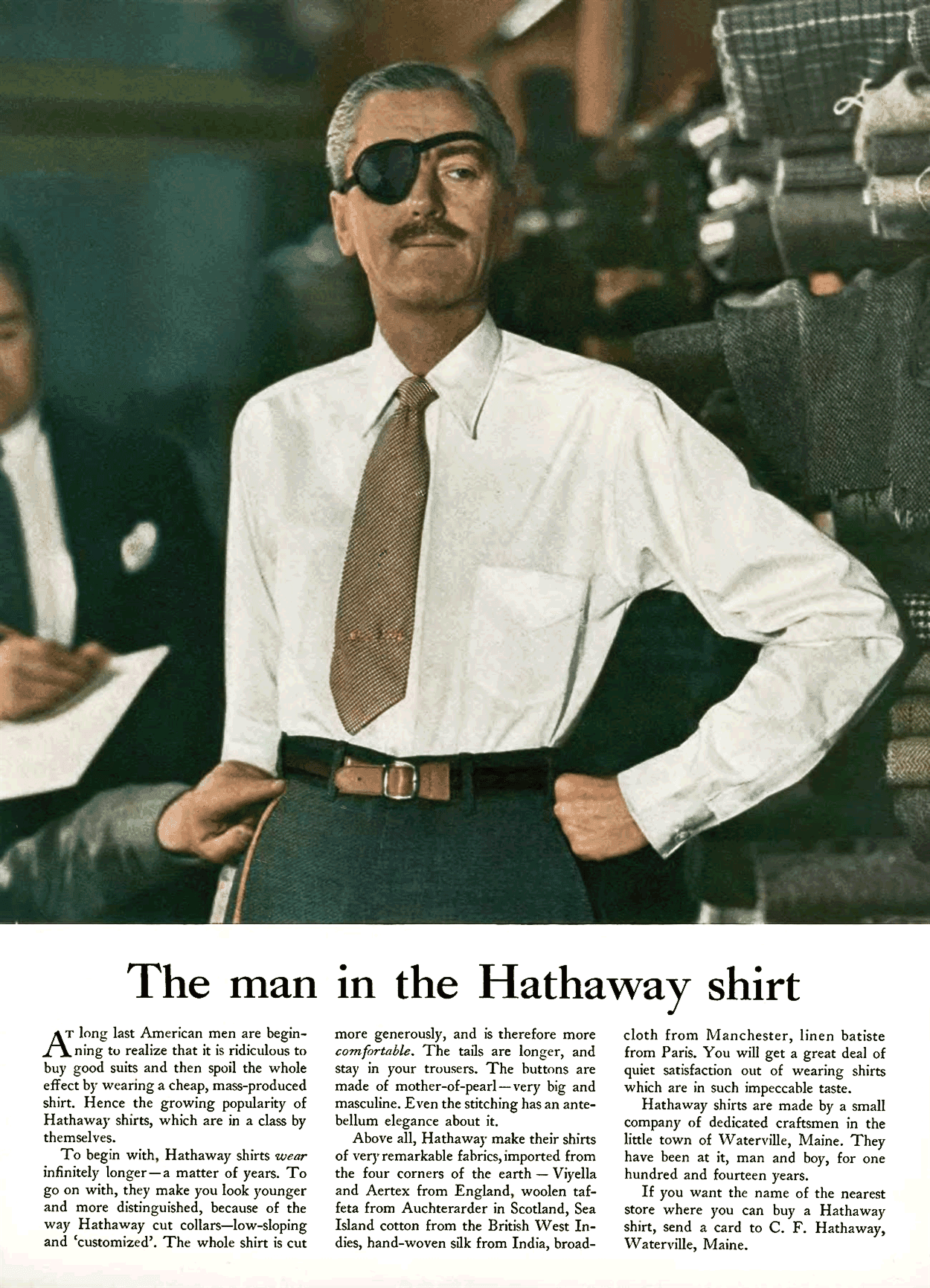 Man Hathaway Shirt Ad David Ogilvy