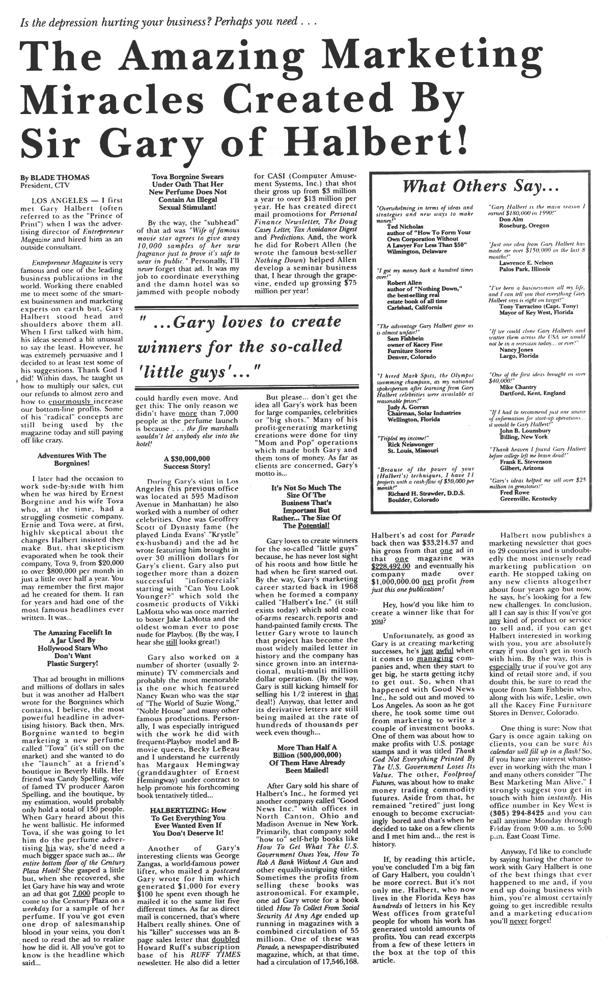 Marketing Miracles Gary Halbert