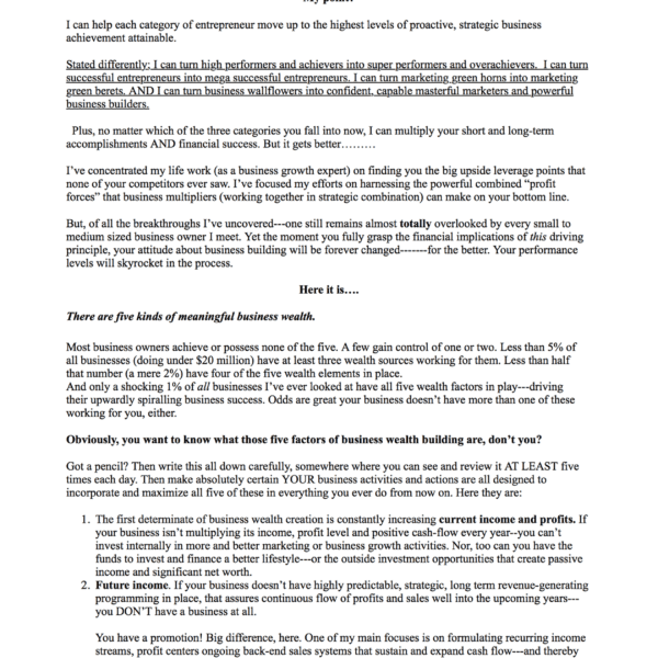 Mr X Sales Letter Jay Abraham