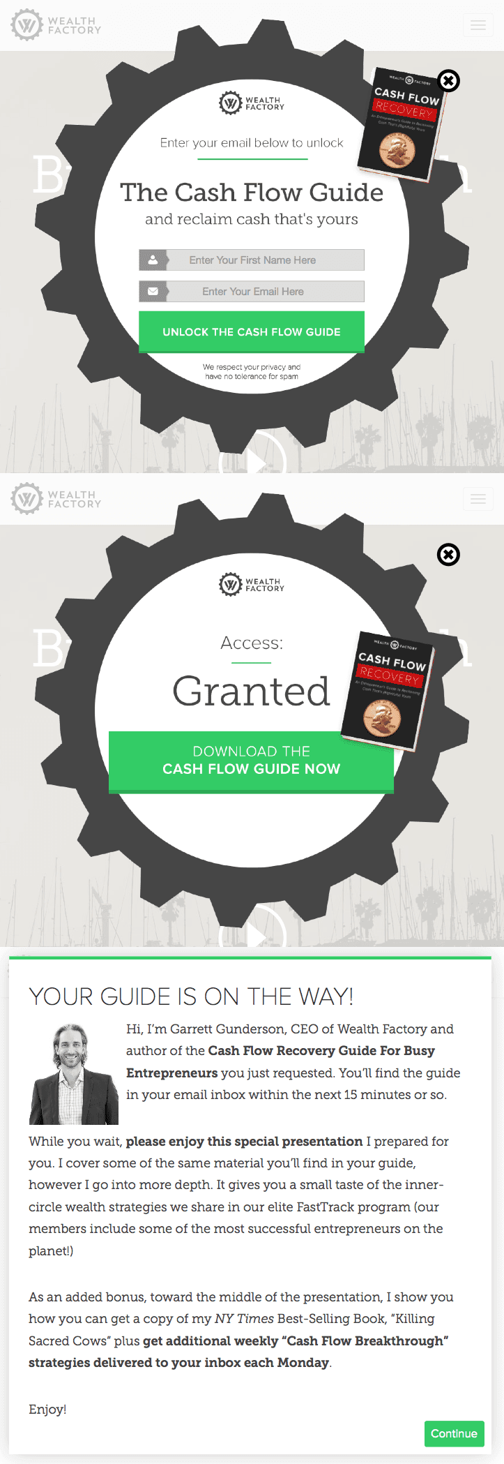 Popups Wealthfactory