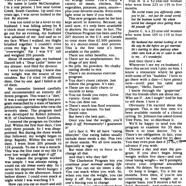 Skinny Doctor Ad By Green Tree Press