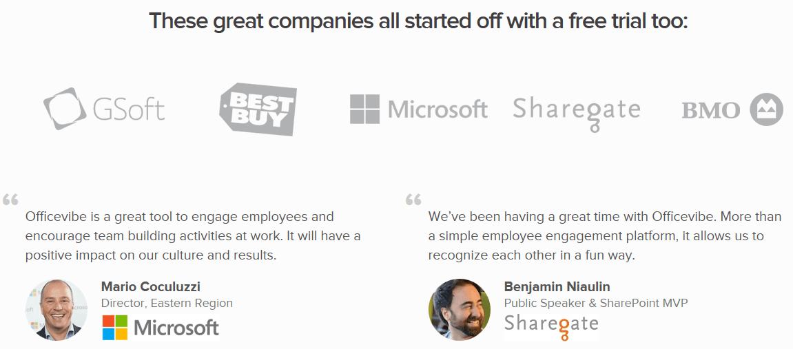 Social Proof From Officevibe