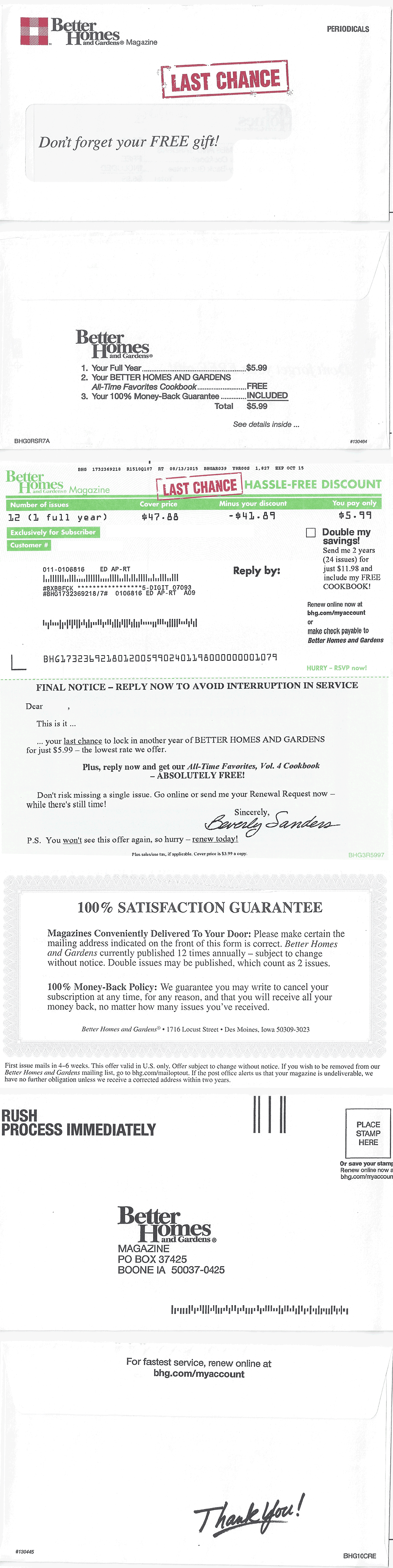 Subscription Letter Better Homes