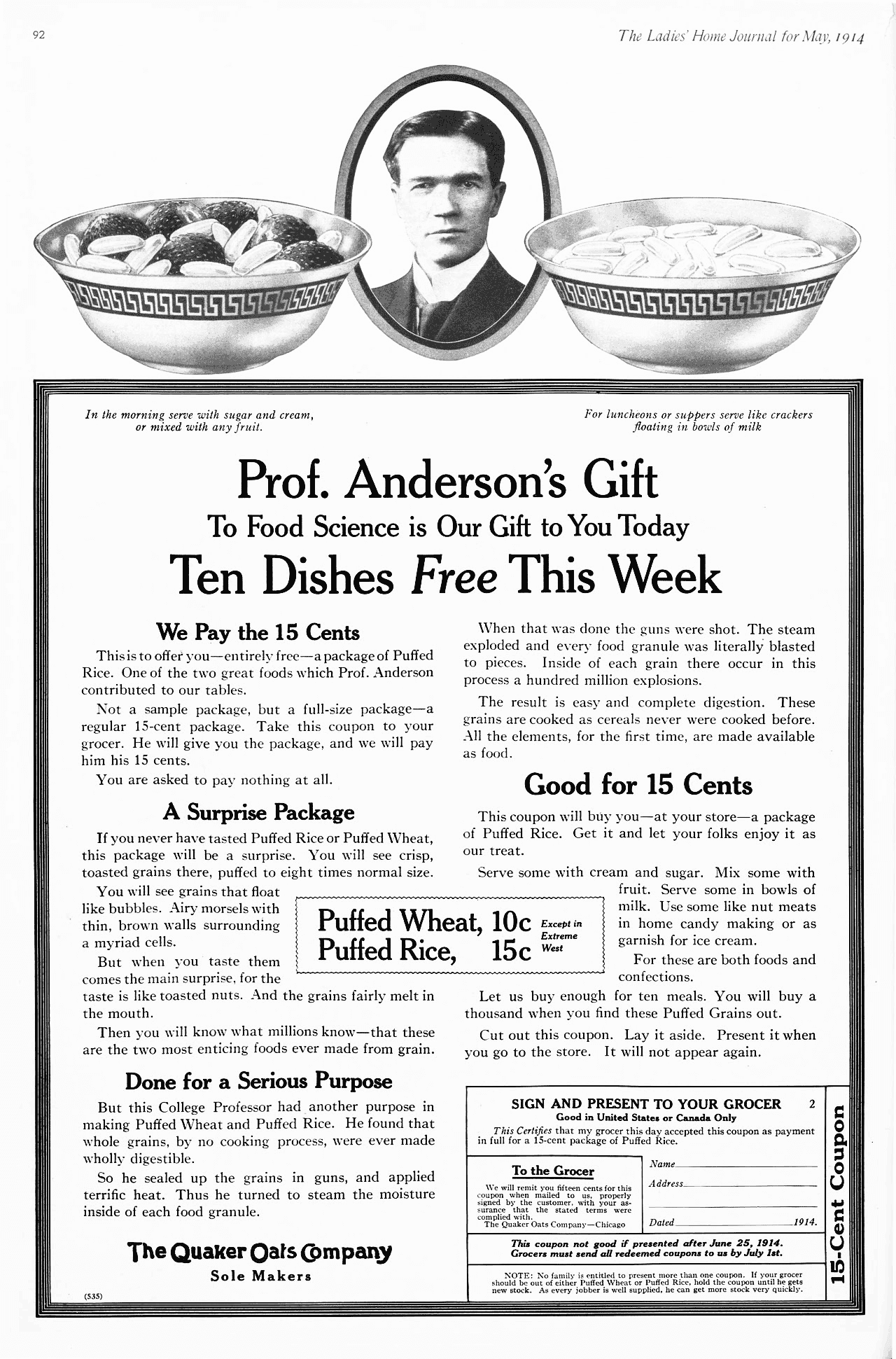 Ten Free Quaker Oats Hopkins