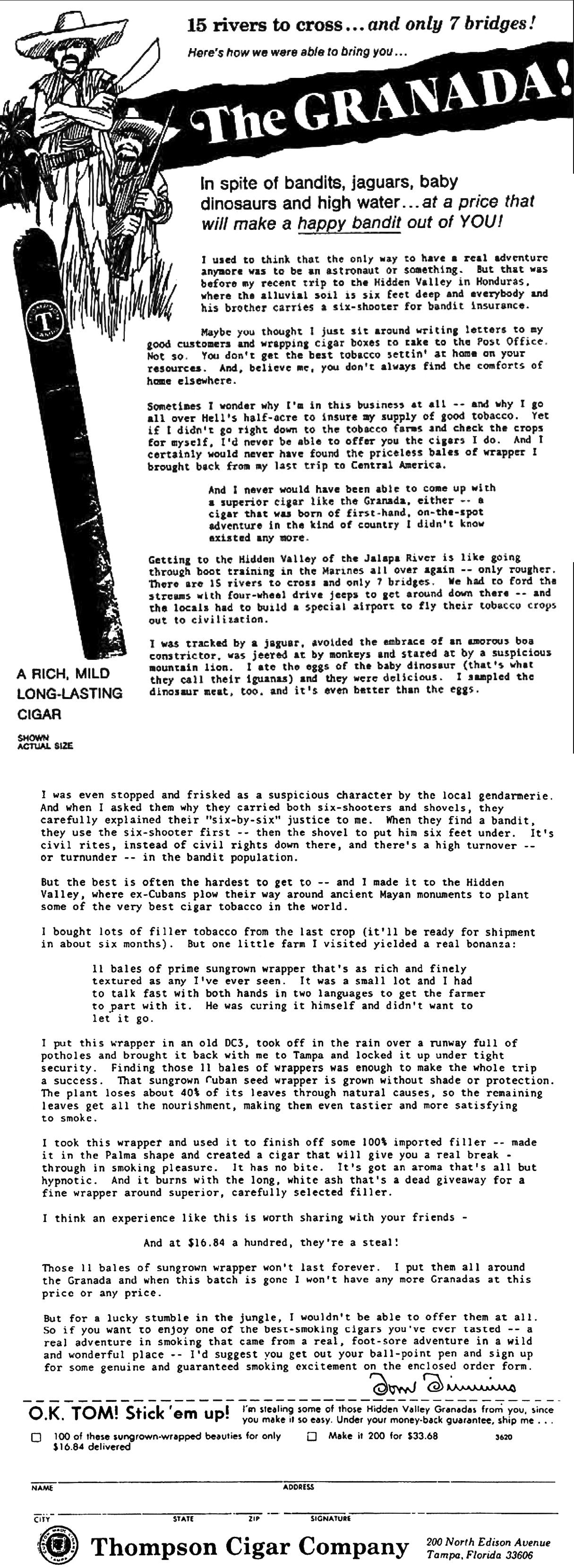 The Granada Letter By Thompson Cigars