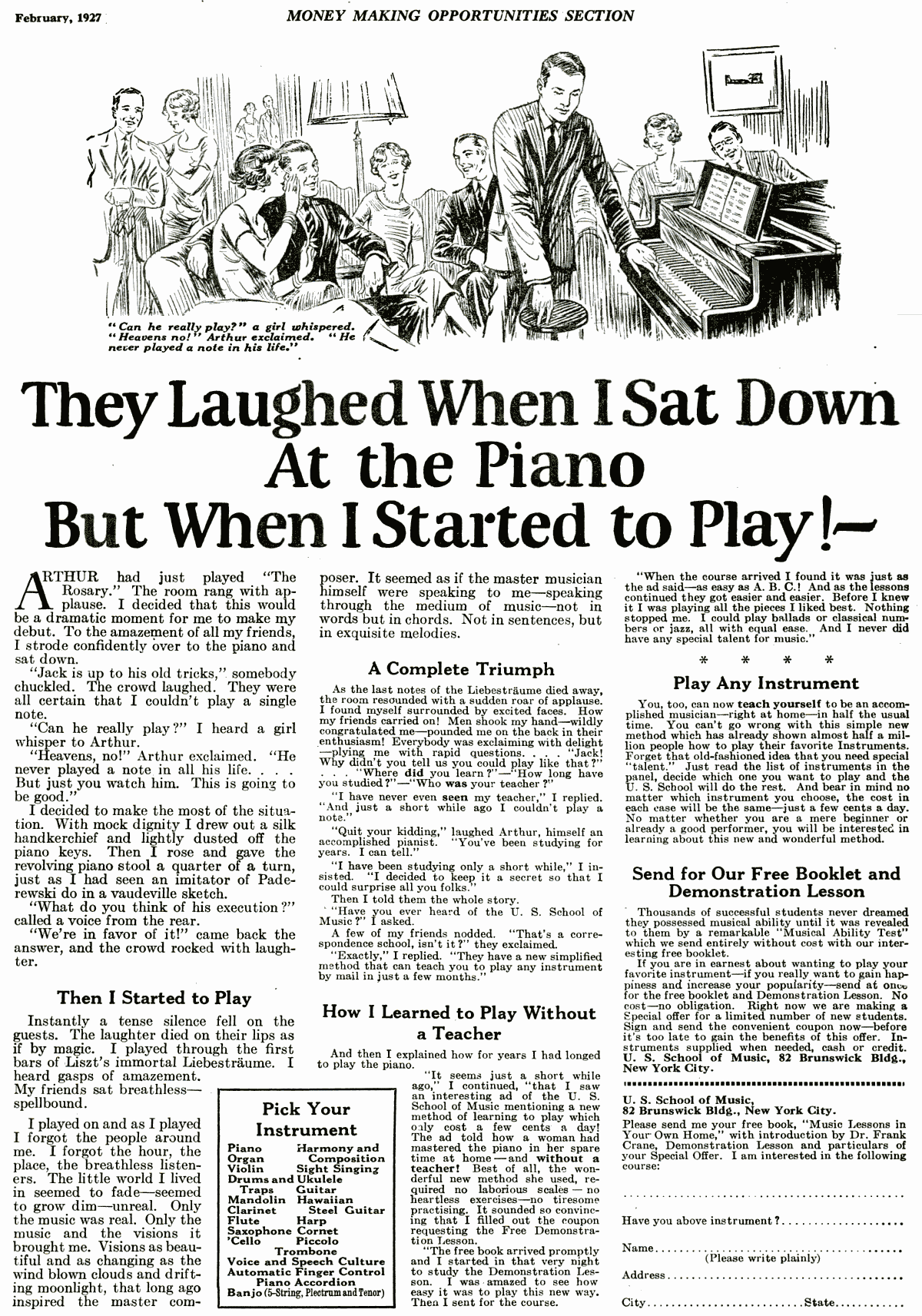 They Laughed When I Sat Down At The Piano By John Caples