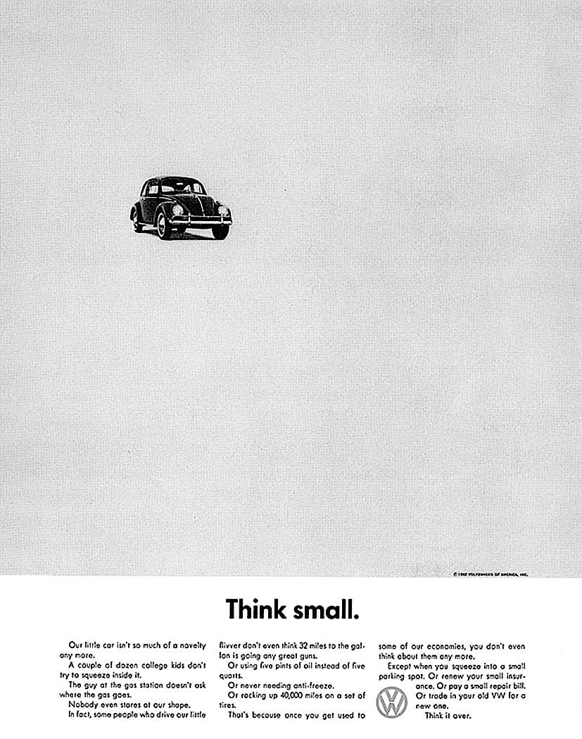 Think Small Ad From Volkswagen