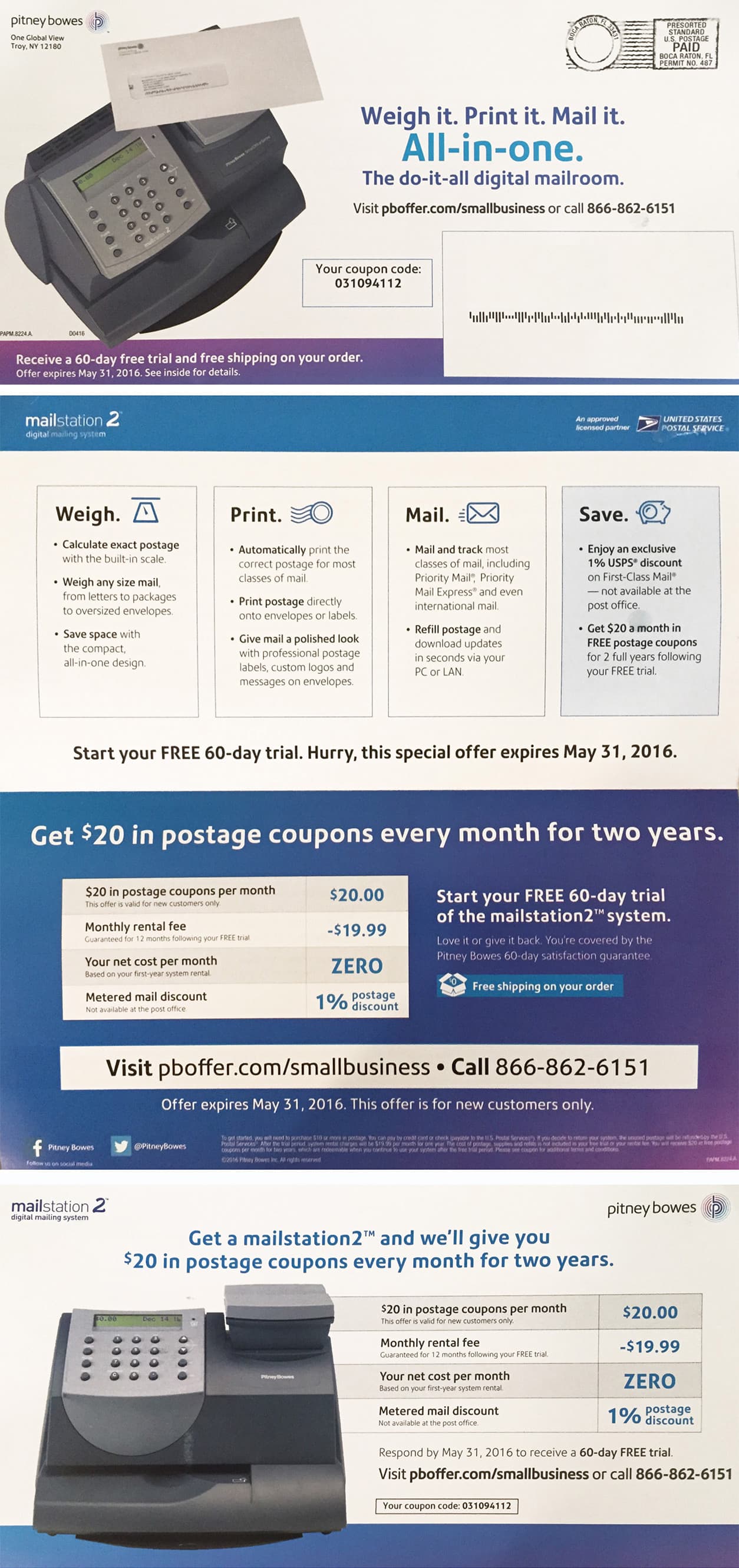 Trial Postcard Pitney Bowes