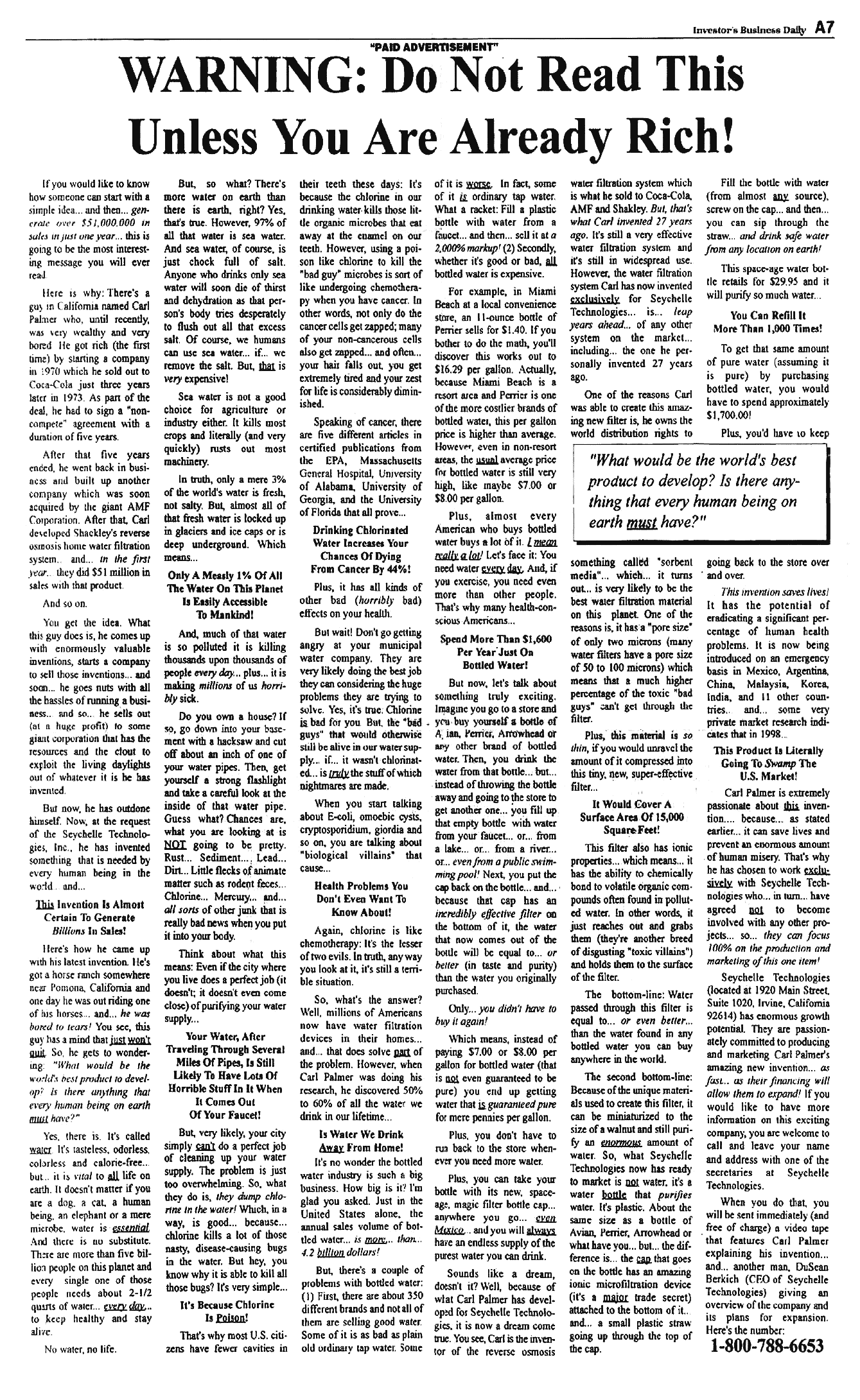 Unless Youre Rich Gary Halbert