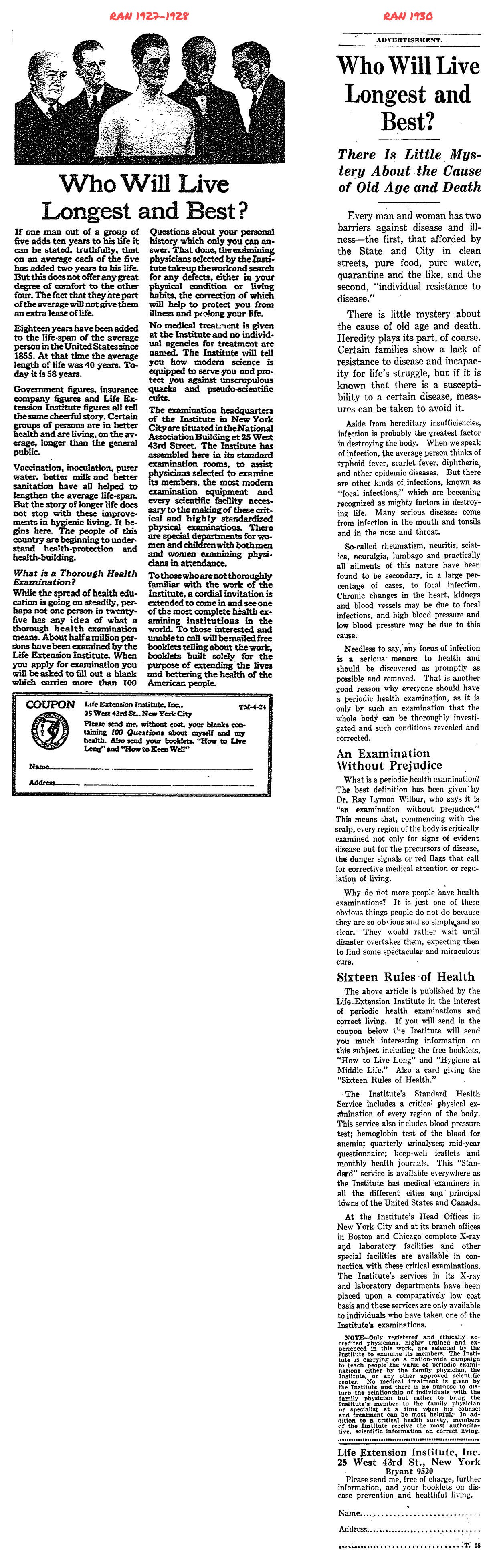 Who Will Live Longest Collier