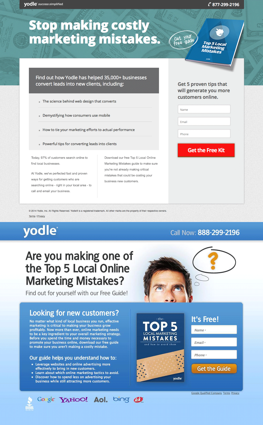 Yodle Landingpage