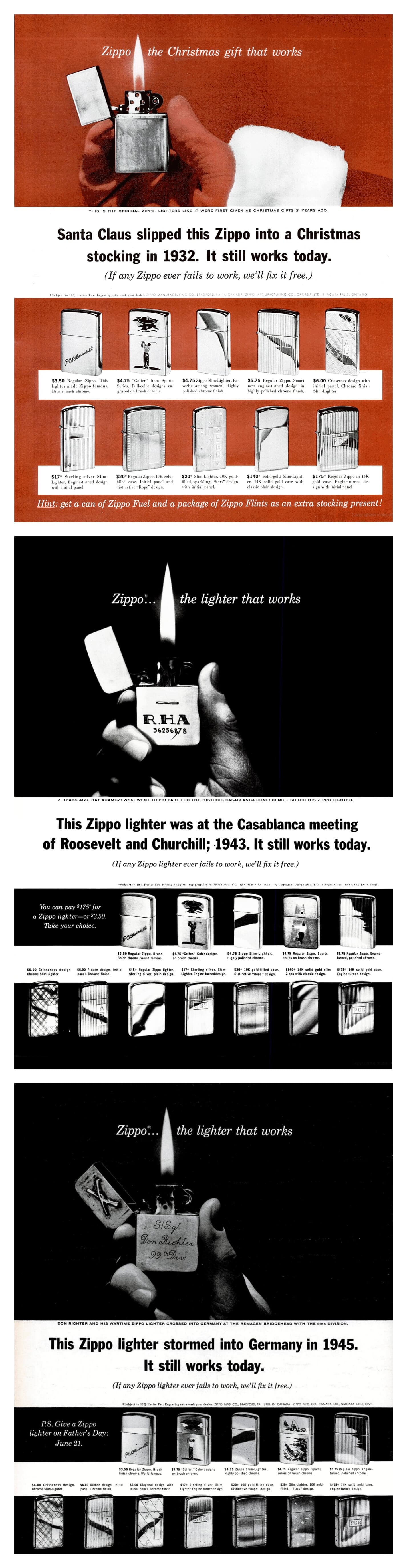 Zippo Comp Ogilvy 1964